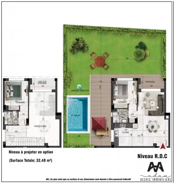 Appartement S+1 en Duplex – 82 m² au RDC – Sidi Mahrsi, Nabeul