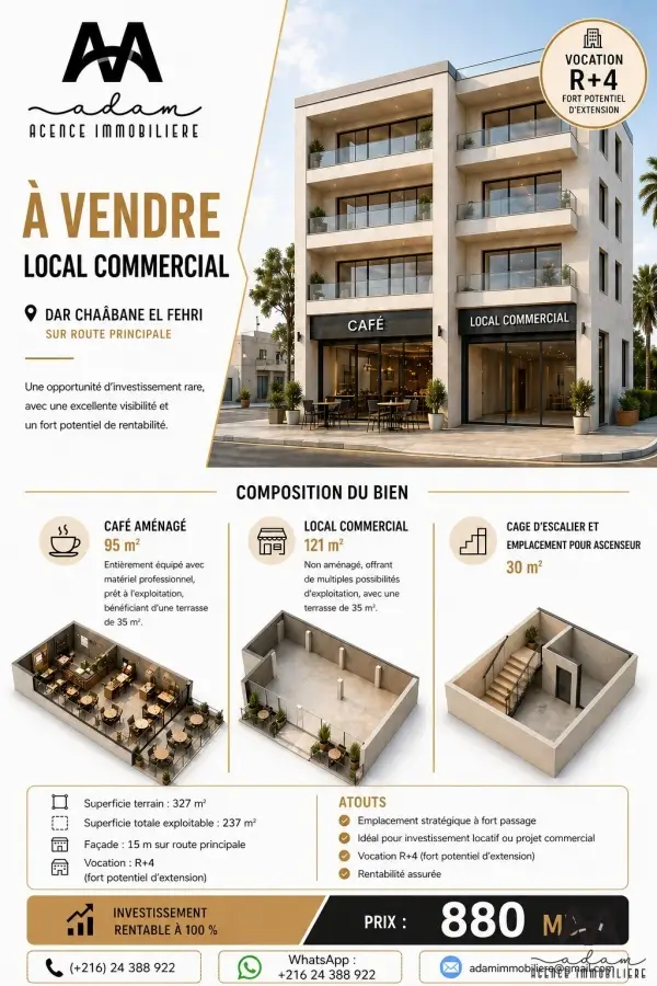 Immeuble Commercial Dar Chaâbane El Fehri