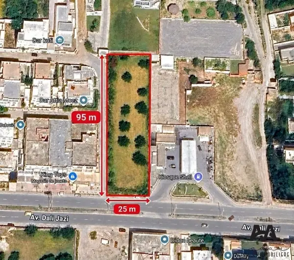 Terrain de 2 360 m² - Nabeul-Hammamet